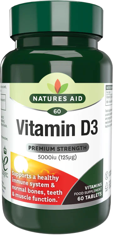 Natures Aid Vitamin D3 5000iu 60s