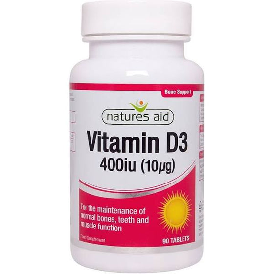 Natures Aid Vitamin D3 400iu 90s