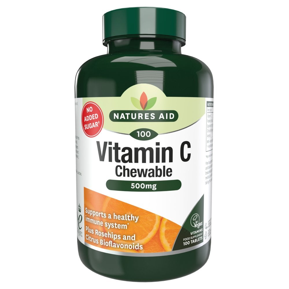 Natures Aid Vitamin C 500mg Chewable 100s