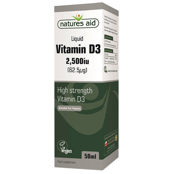 Natures Aid Vitamin D3 2500iu liquid 50ml